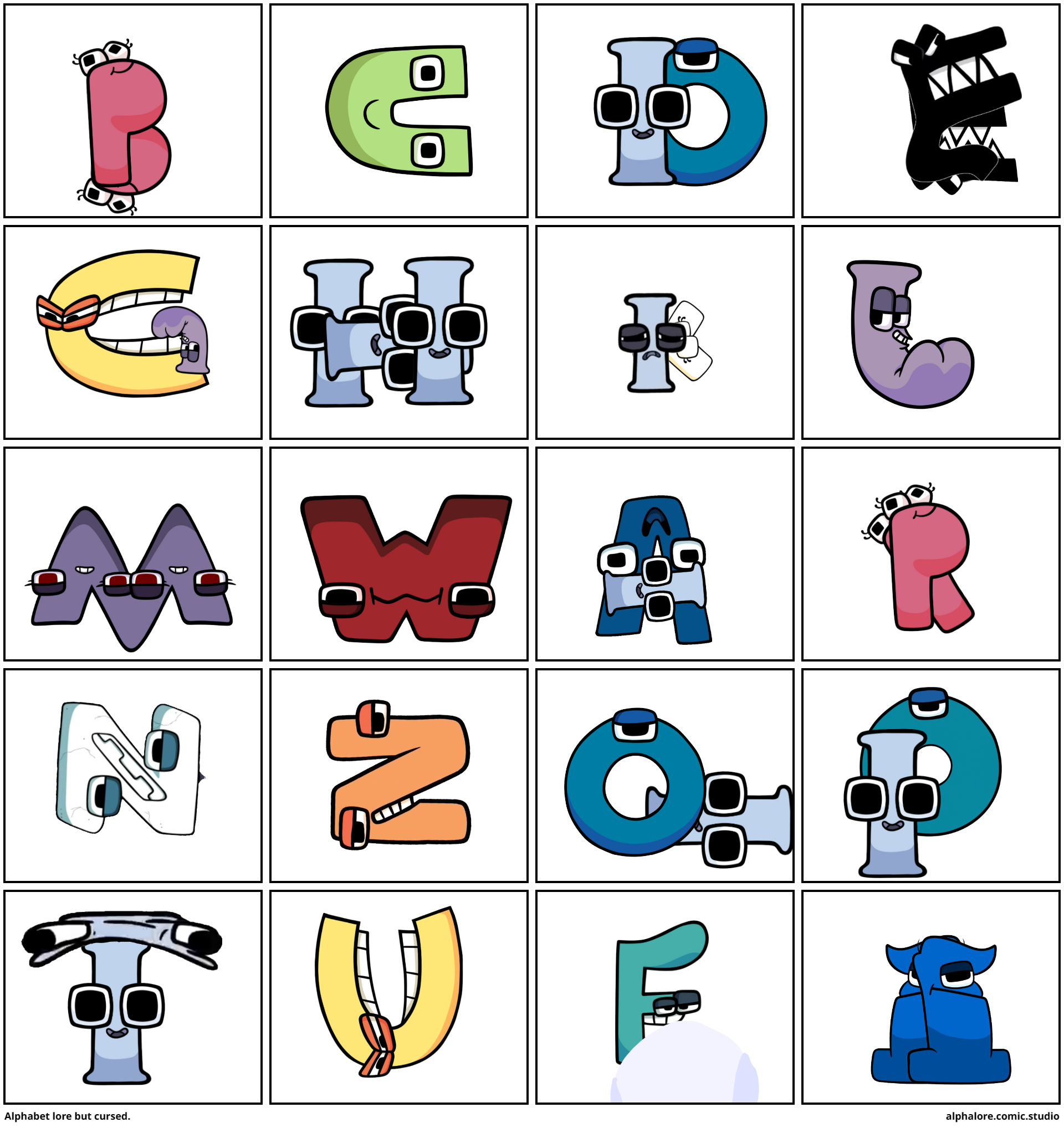 Number lore but is alphabet lore - Comic Studio