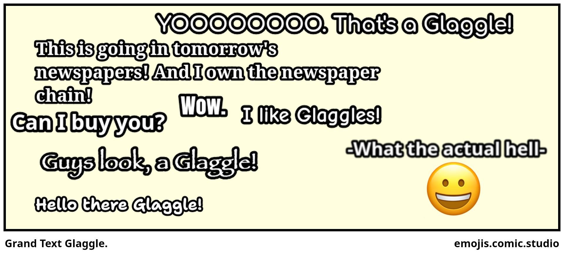 Grand Text Glaggle.