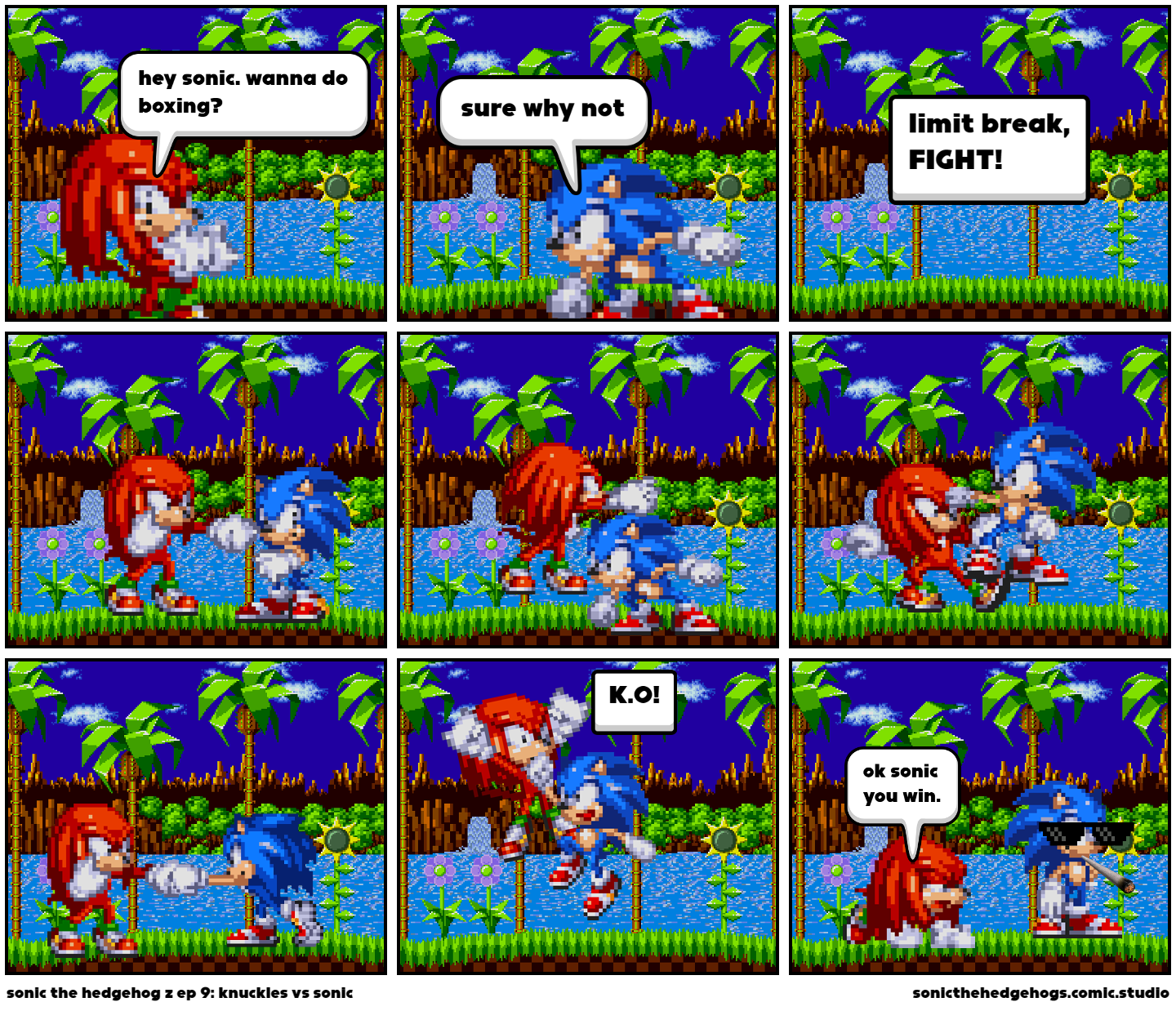 sonic the hedgehog z ep 9: knuckles vs sonic