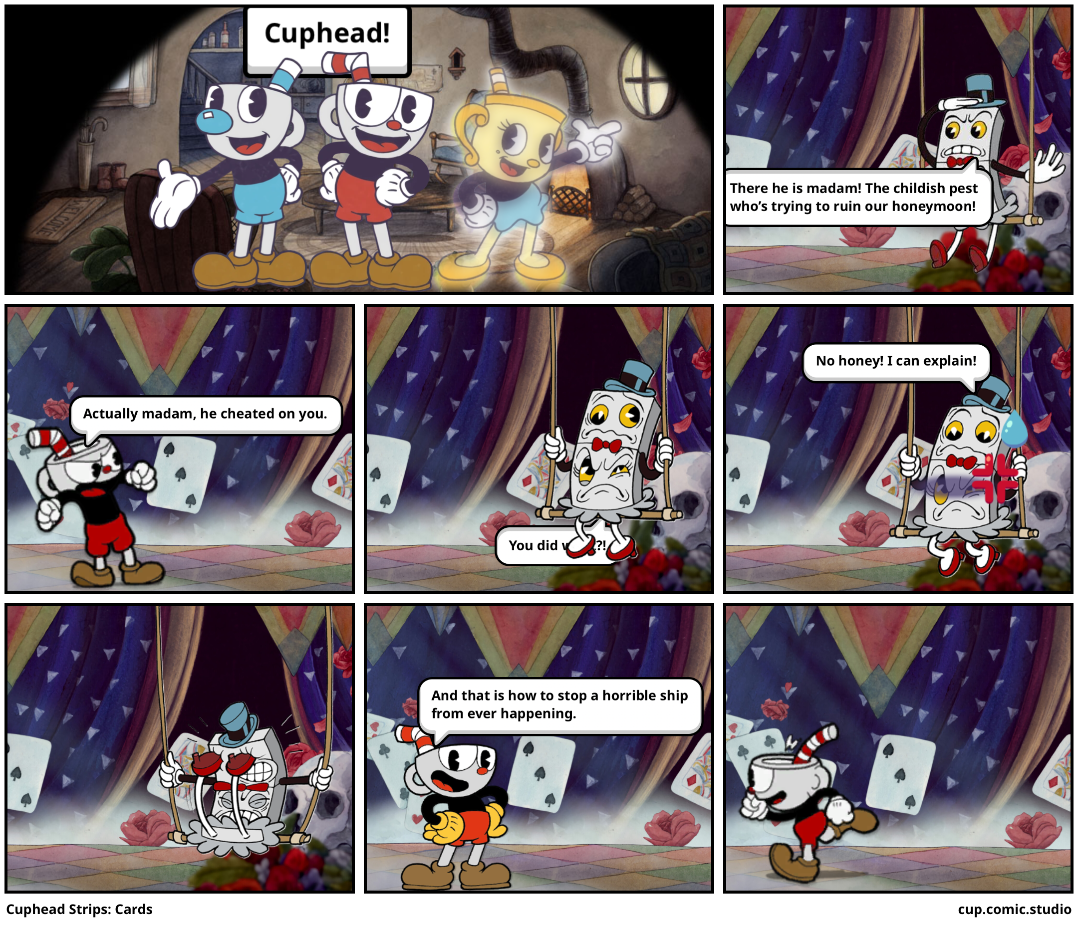 Cuphead Strips: Cards