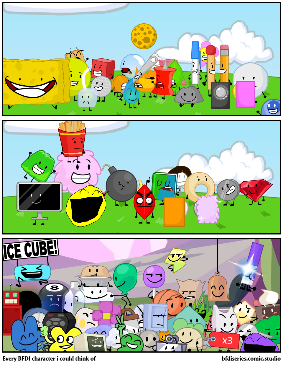 Every BFDI character i could think of - Comic Studio
