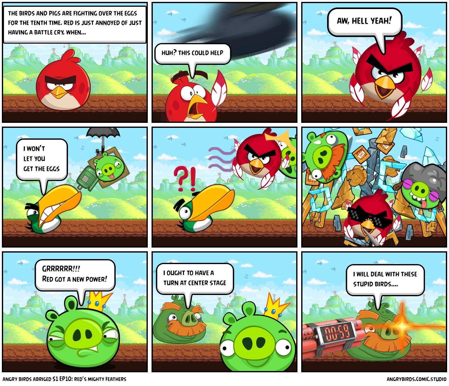 angry birds abriged S1 EP10: red's mighty feathers