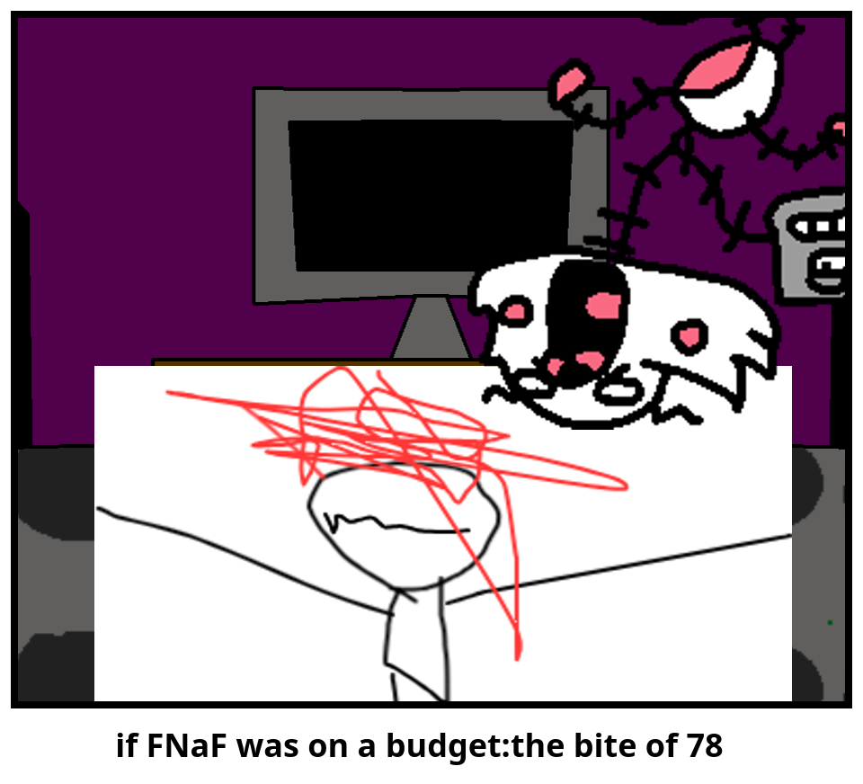            if FNaF was on a budget:the bite of 78