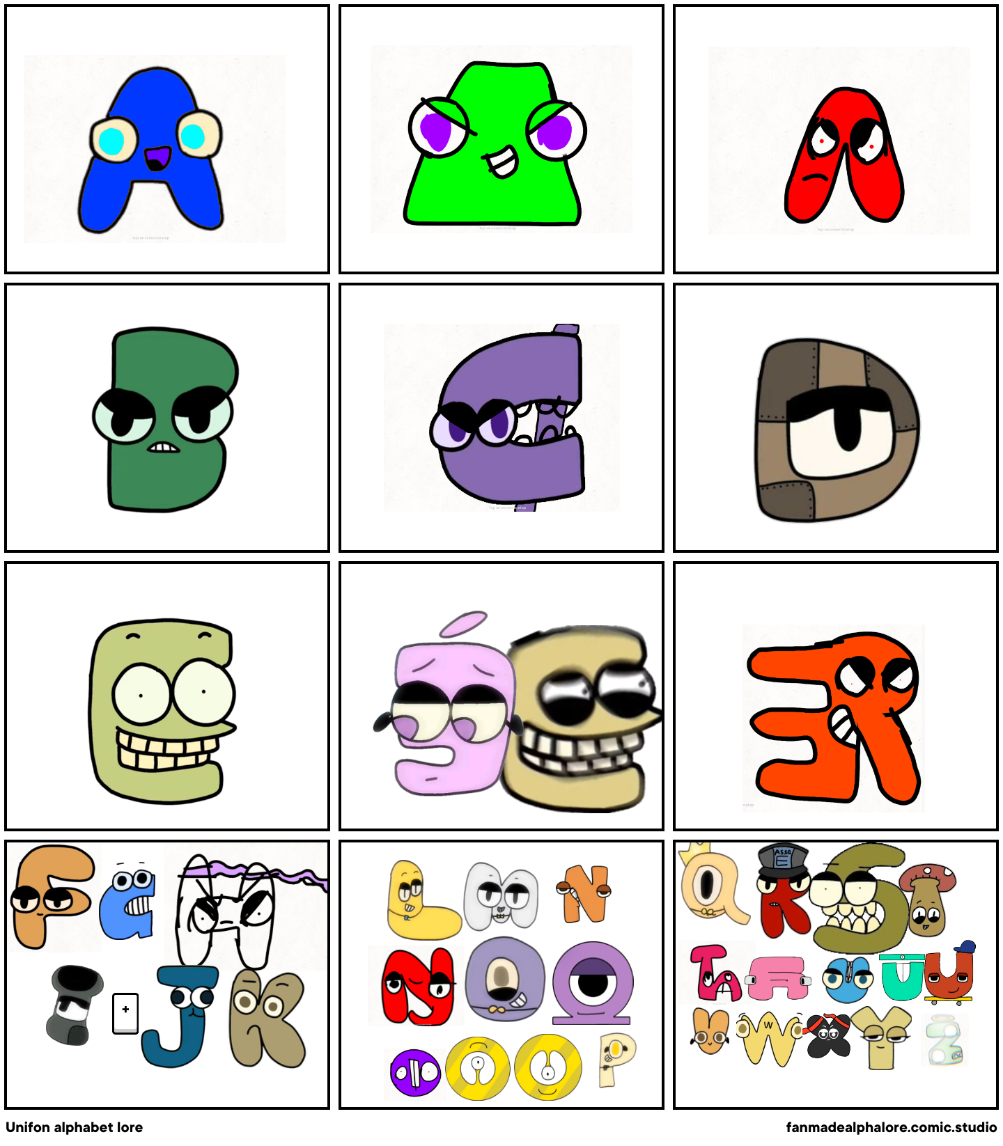 Unifon Alphabet Lore Comic Studio - make comics & memes with Unifon  Alphabet Lore characters
