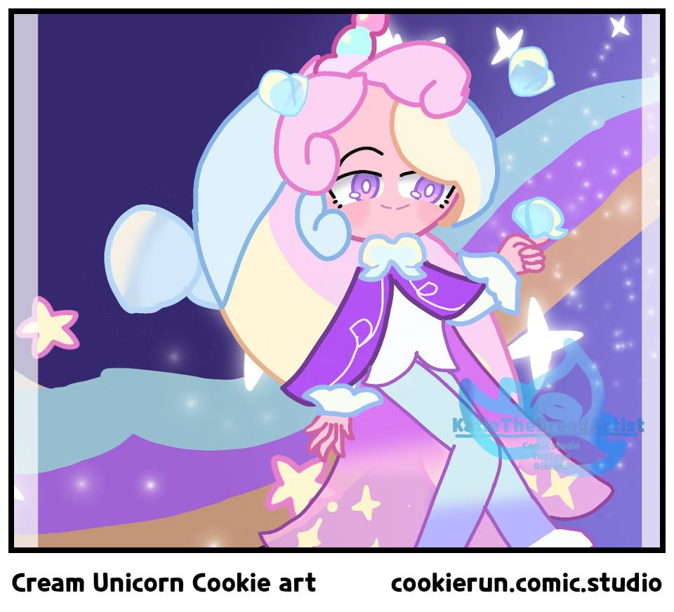 Cream Unicorn Cookie art