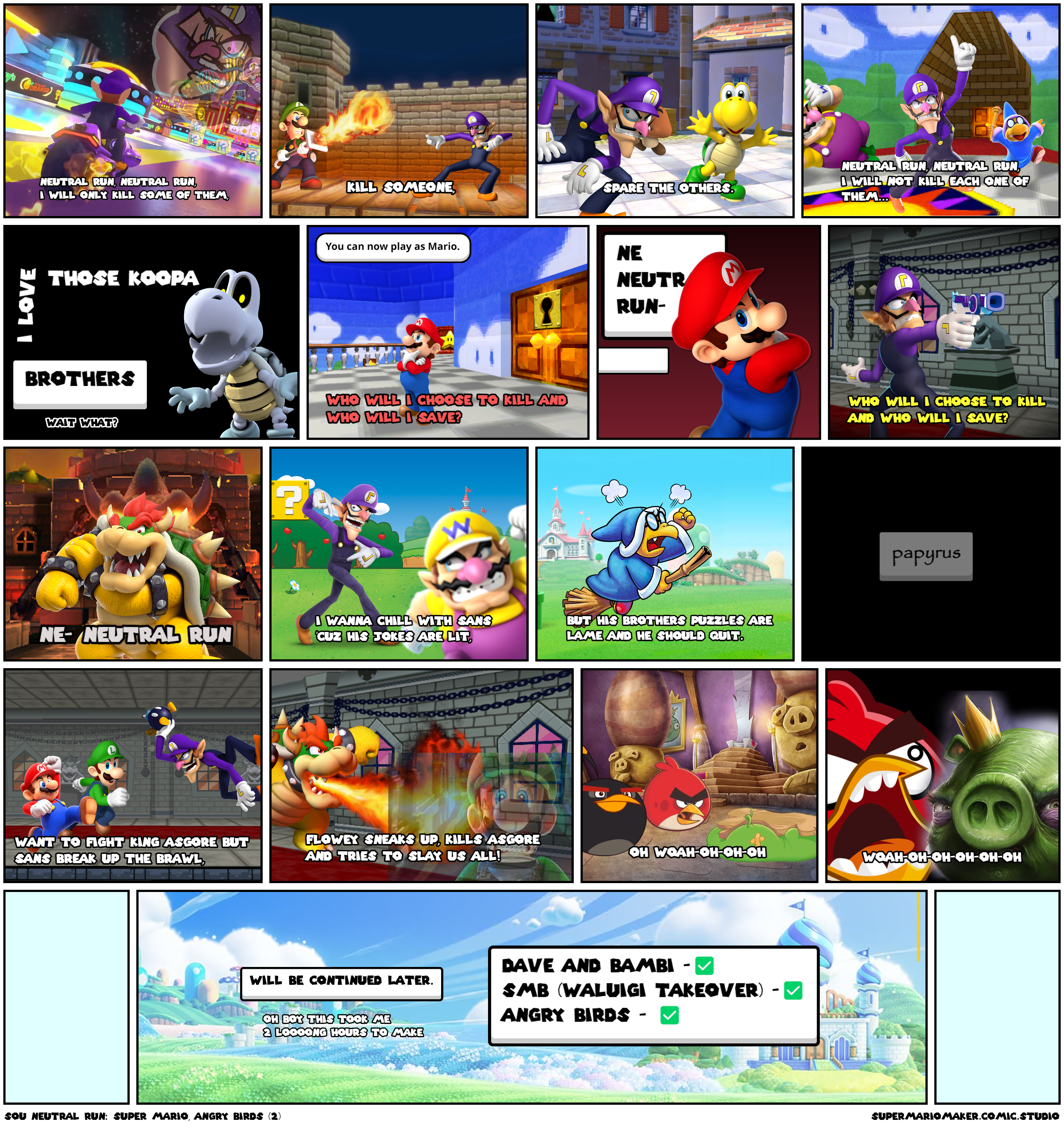 SoU Neutral Run: Super Mario, Angry Birds (2)