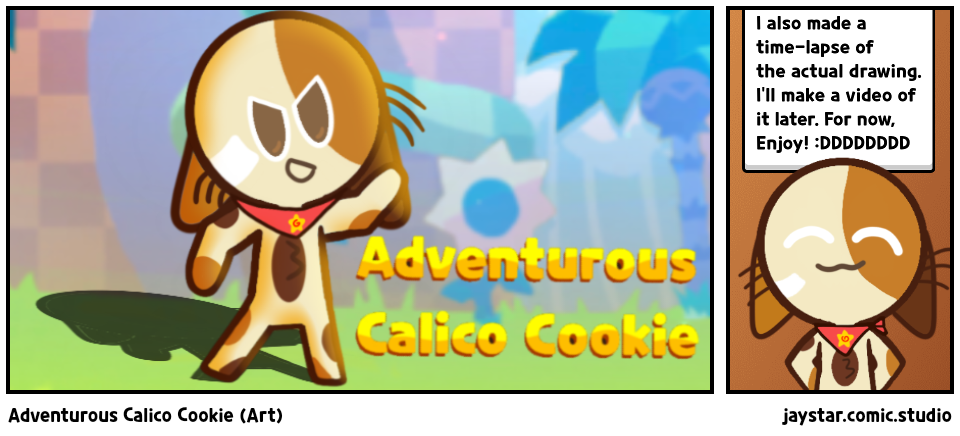 Adventurous Calico Cookie (Art)
