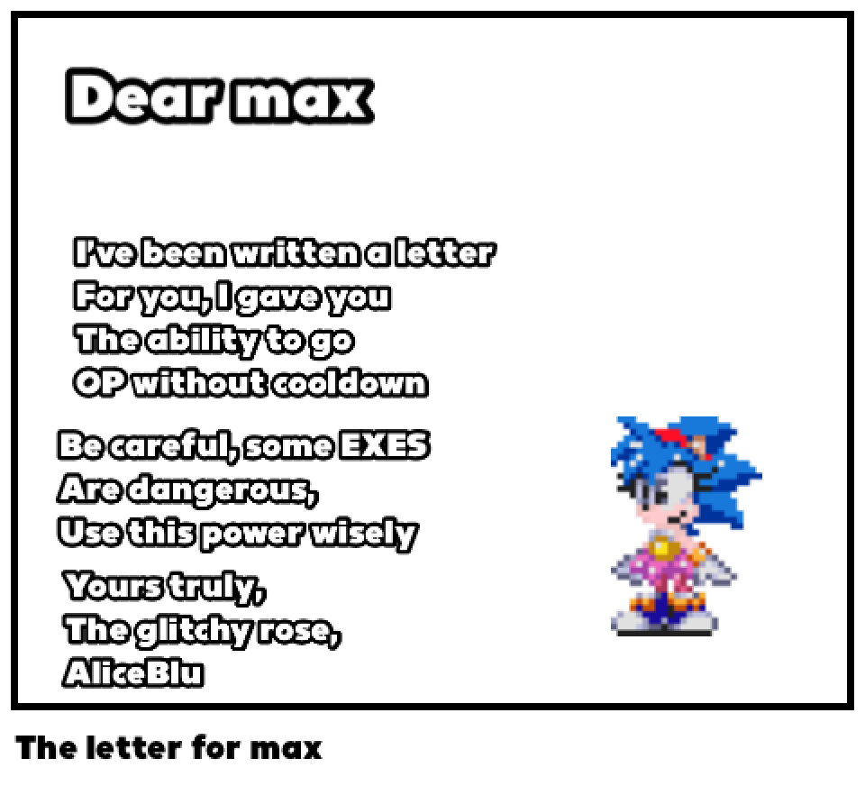The letter for max