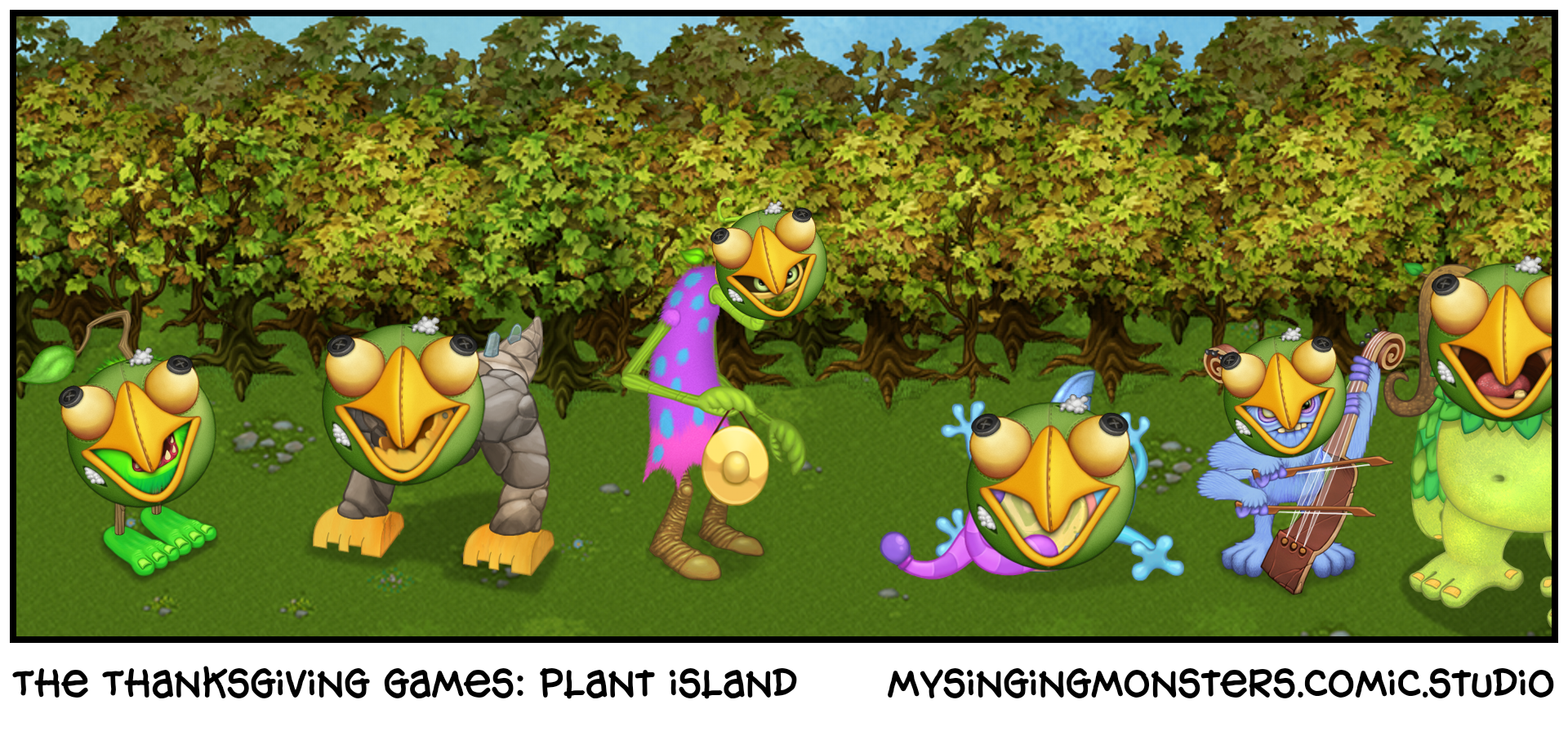 The Thanksgiving games: Plant island