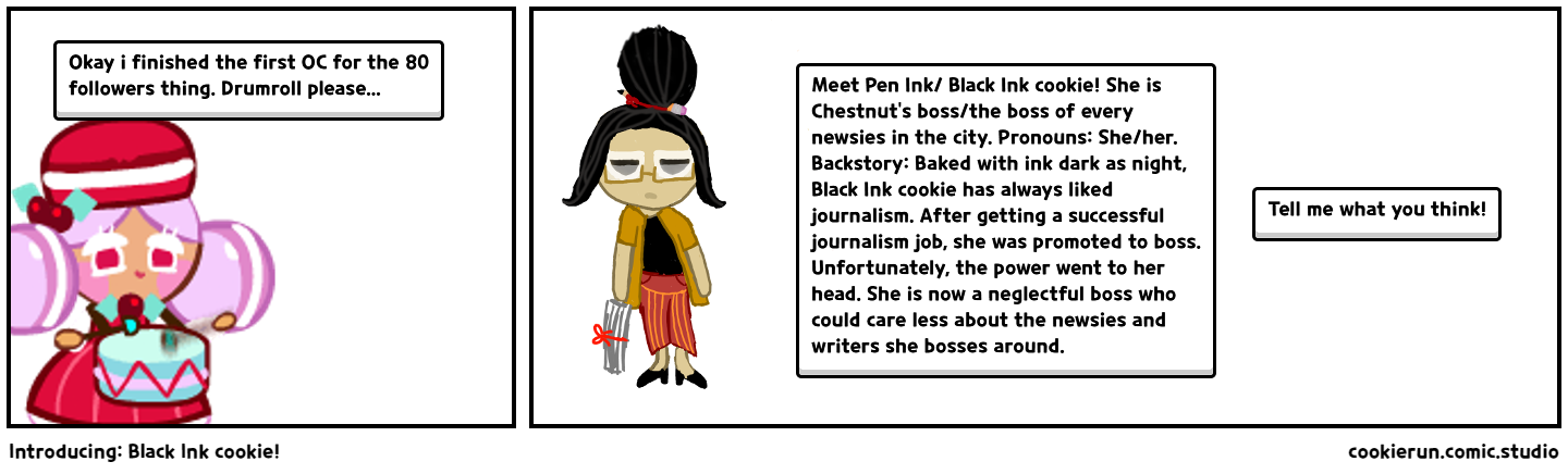 Introducing: Black Ink cookie!