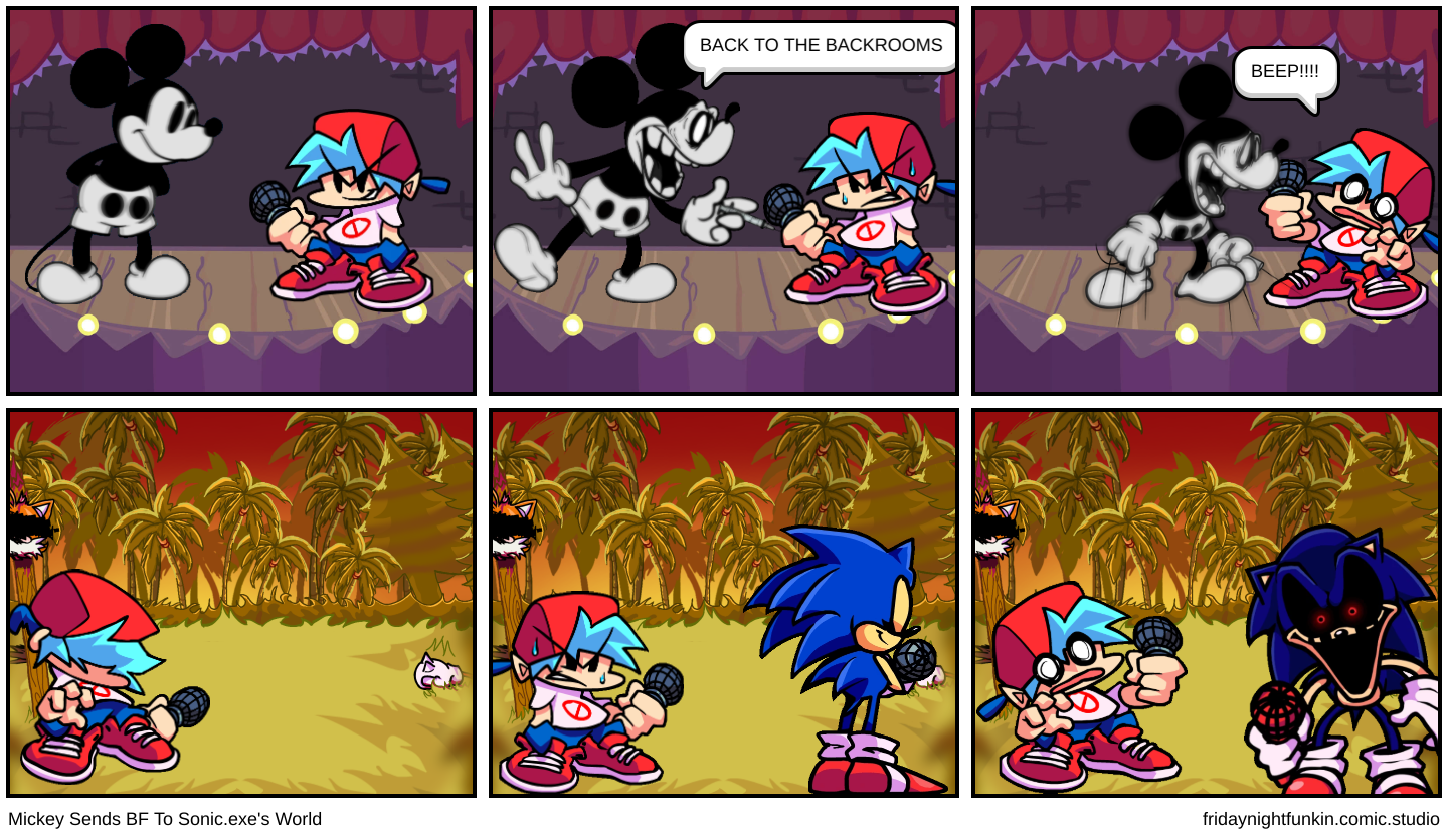 Mickey Sends BF To Sonic.exe's World
