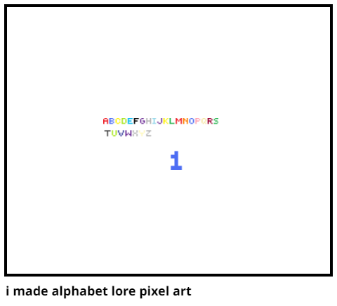 i made alphabet lore pixel art