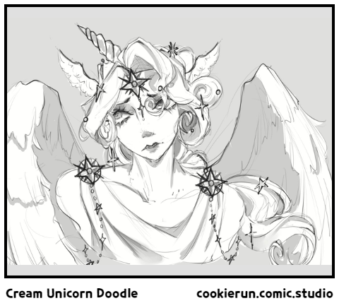 Cream Unicorn Doodle