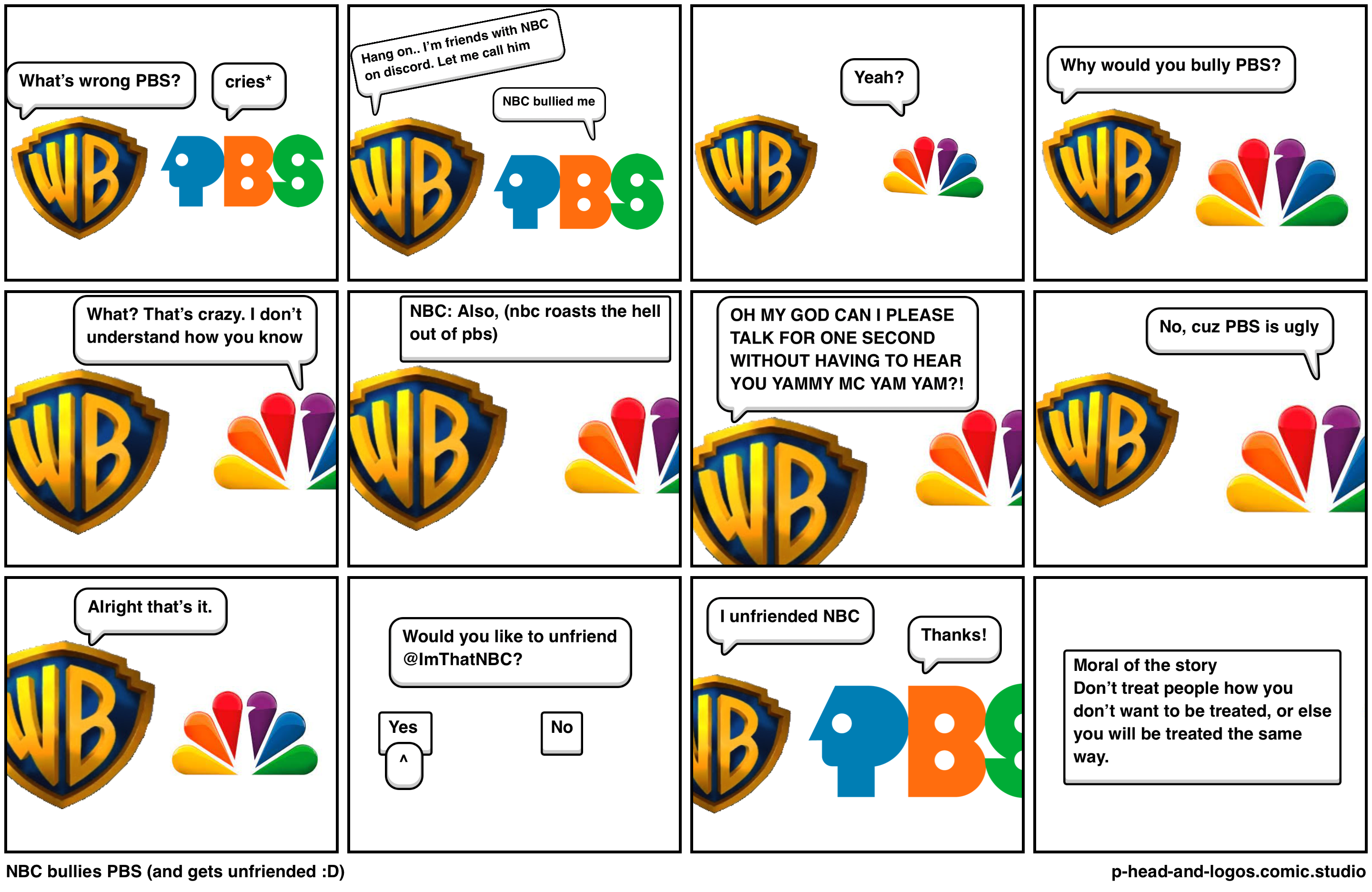 NBC bullies PBS (and gets unfriended :D)