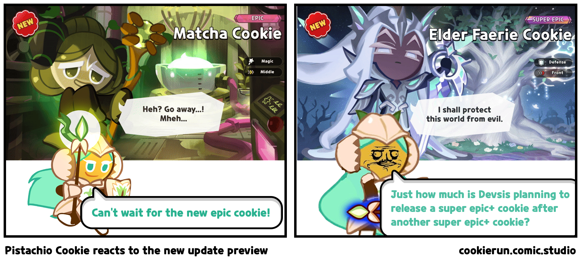 Pistachio Cookie reacts to the new update preview