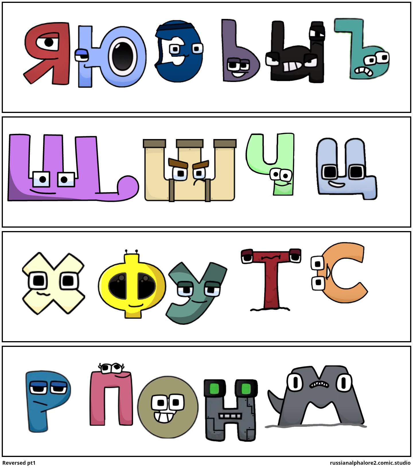 Reverse alphabet lore Z-O - Comic Studio