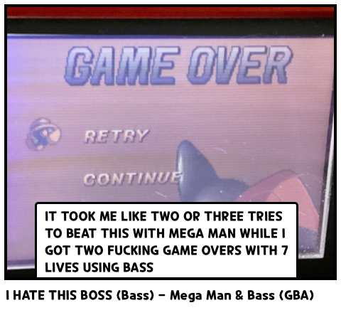 I HATE THIS BOSS (Bass) - Mega Man & Bass (GBA)