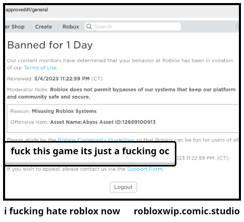 I HATE THIS ROBUX UPDATE! 