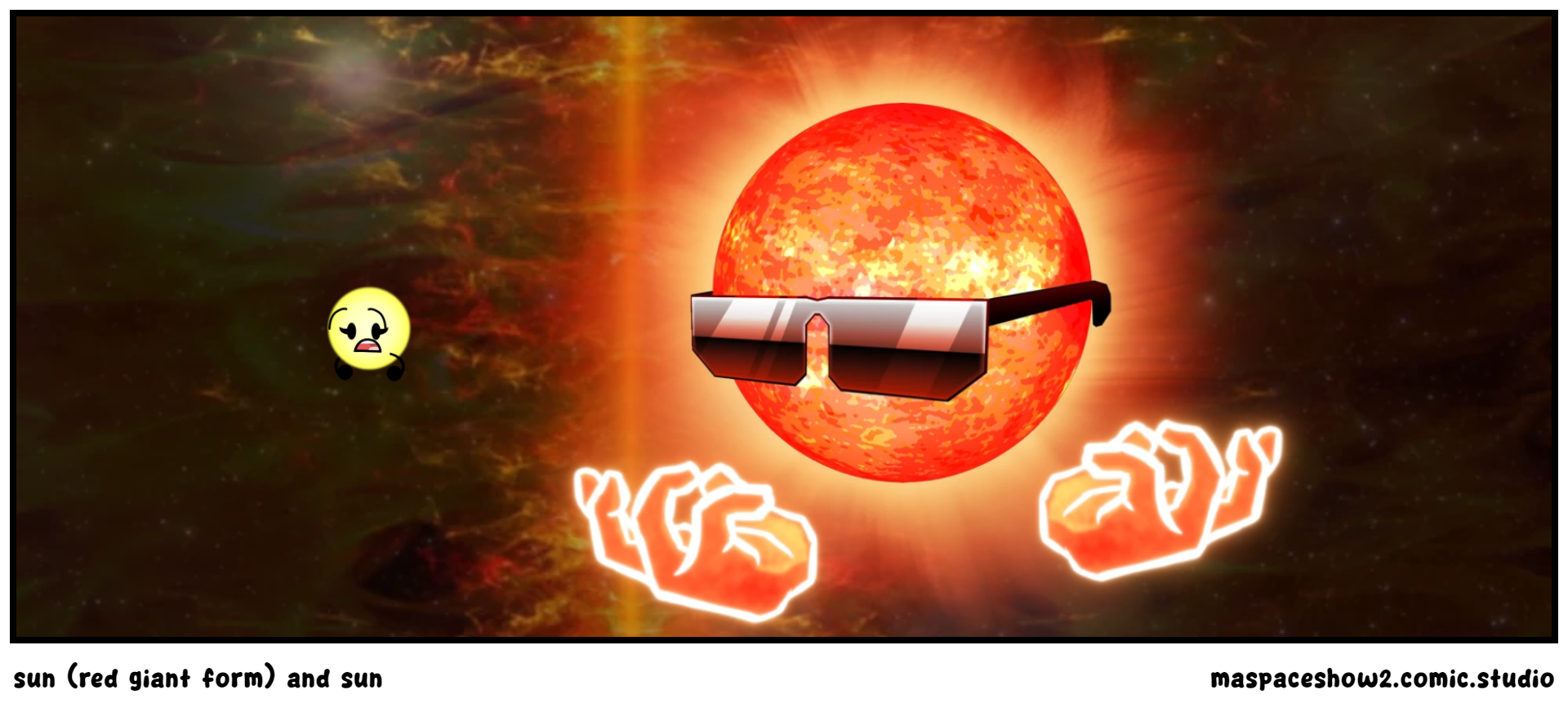 sun (red giant form) and sun