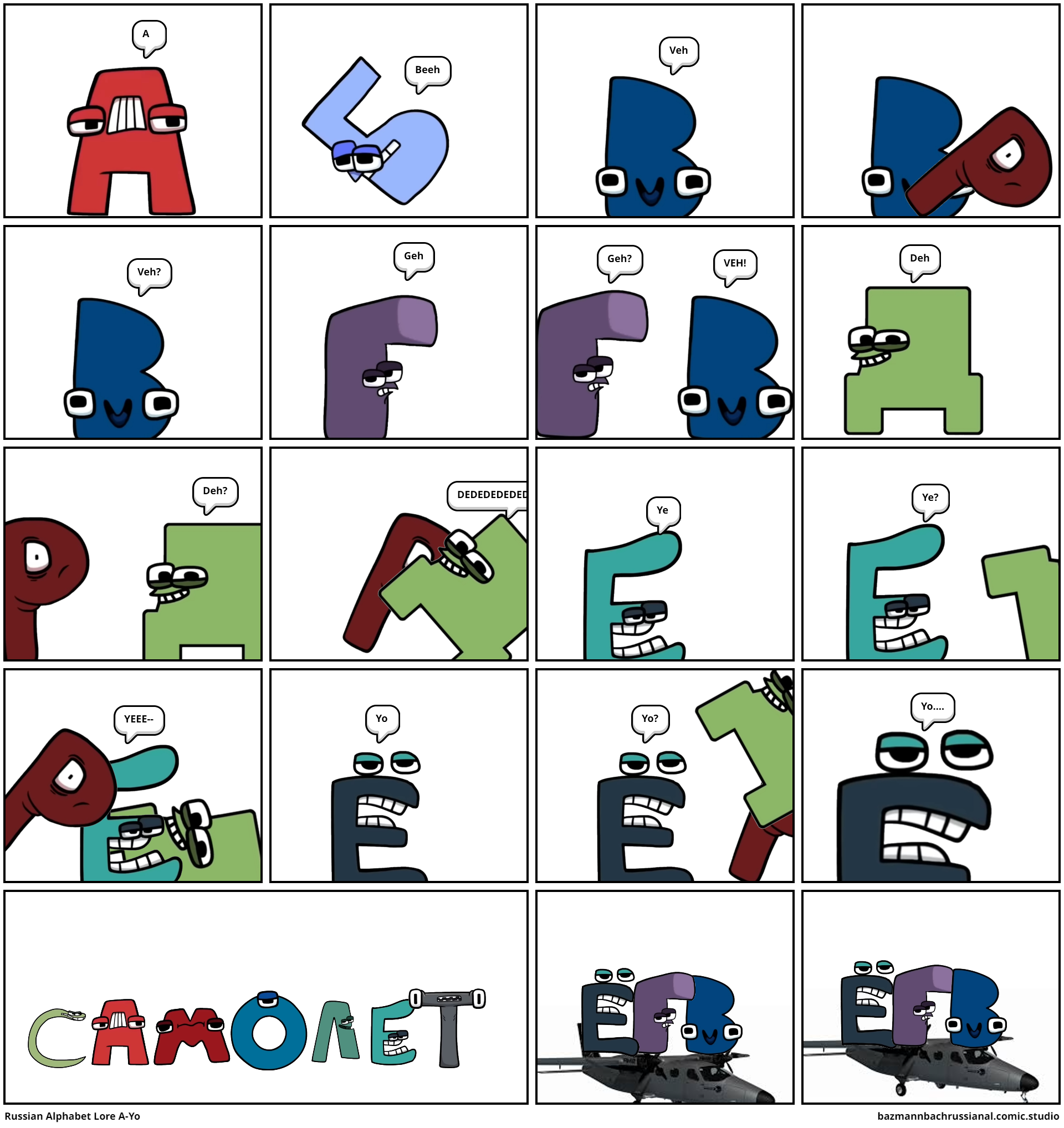 Russian Alphabet Lore A Yo Comic Studio