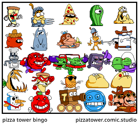 pizza tower bingo - Comic Studio