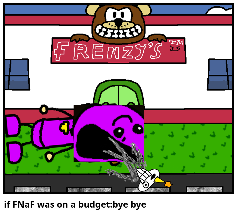if FNaF was on a budget:bye bye