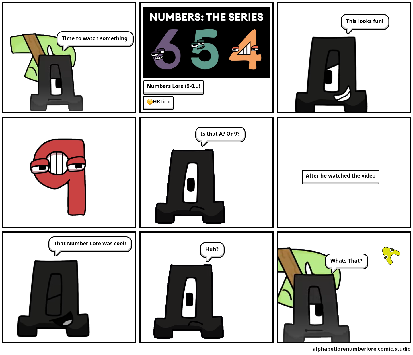 Number Lore (9-0)With Negatives! - Comic Studio