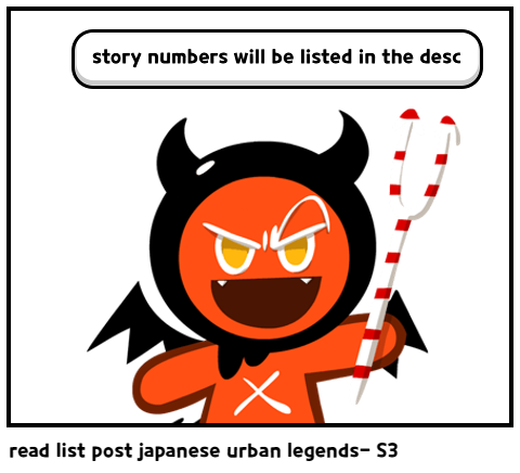 read list post japanese urban legends- S3