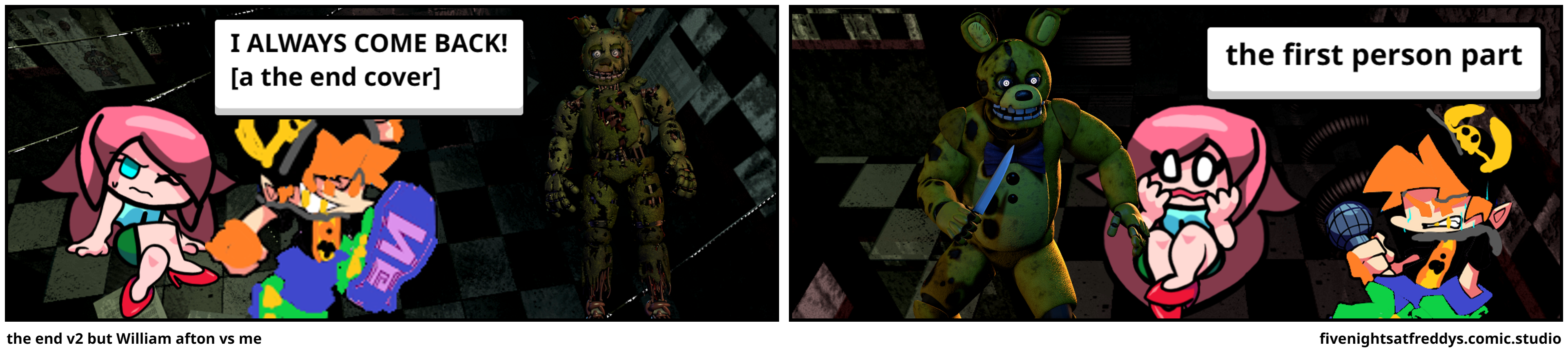 the end v2 but William afton vs me