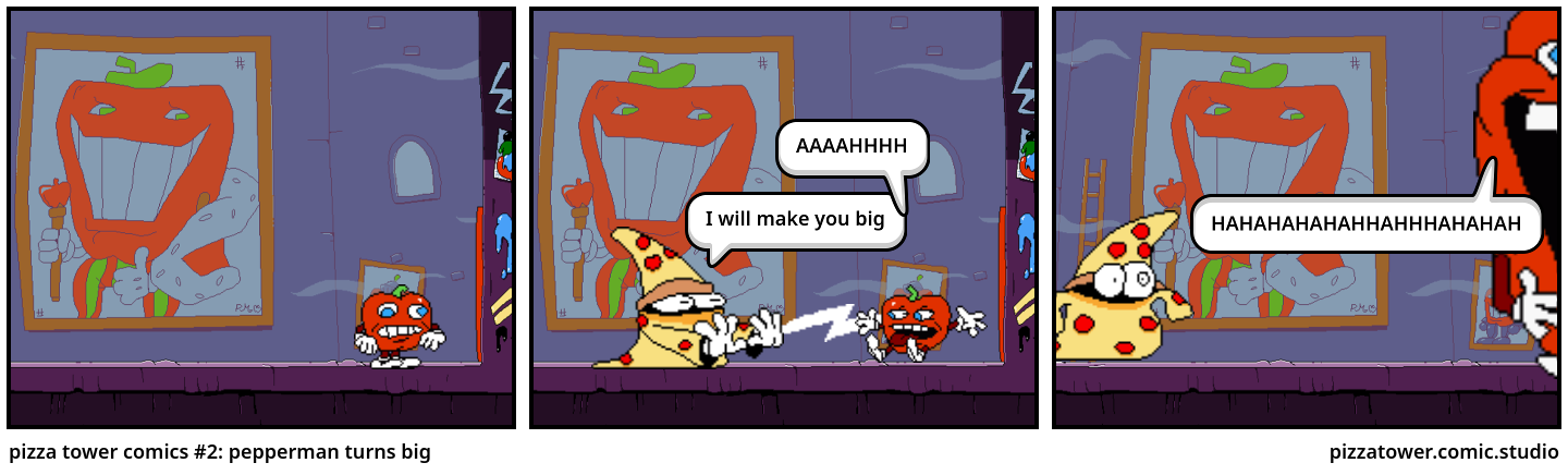 pizza tower comics #2: pepperman turns big