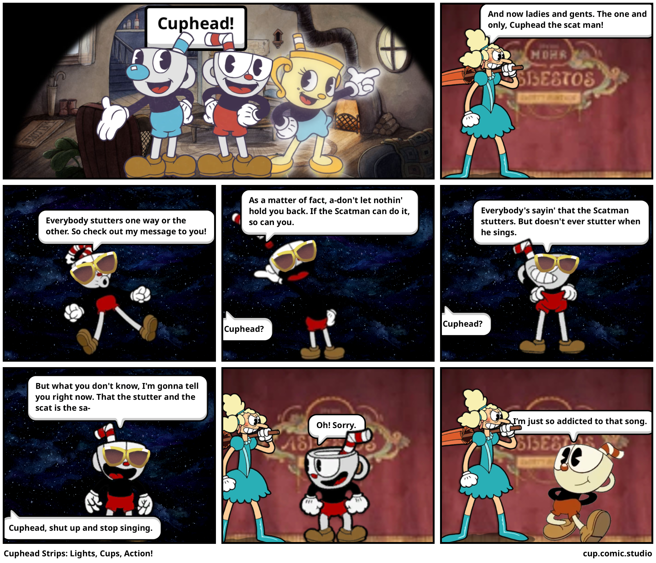 Cuphead Strips: Lights, Cups, Action!