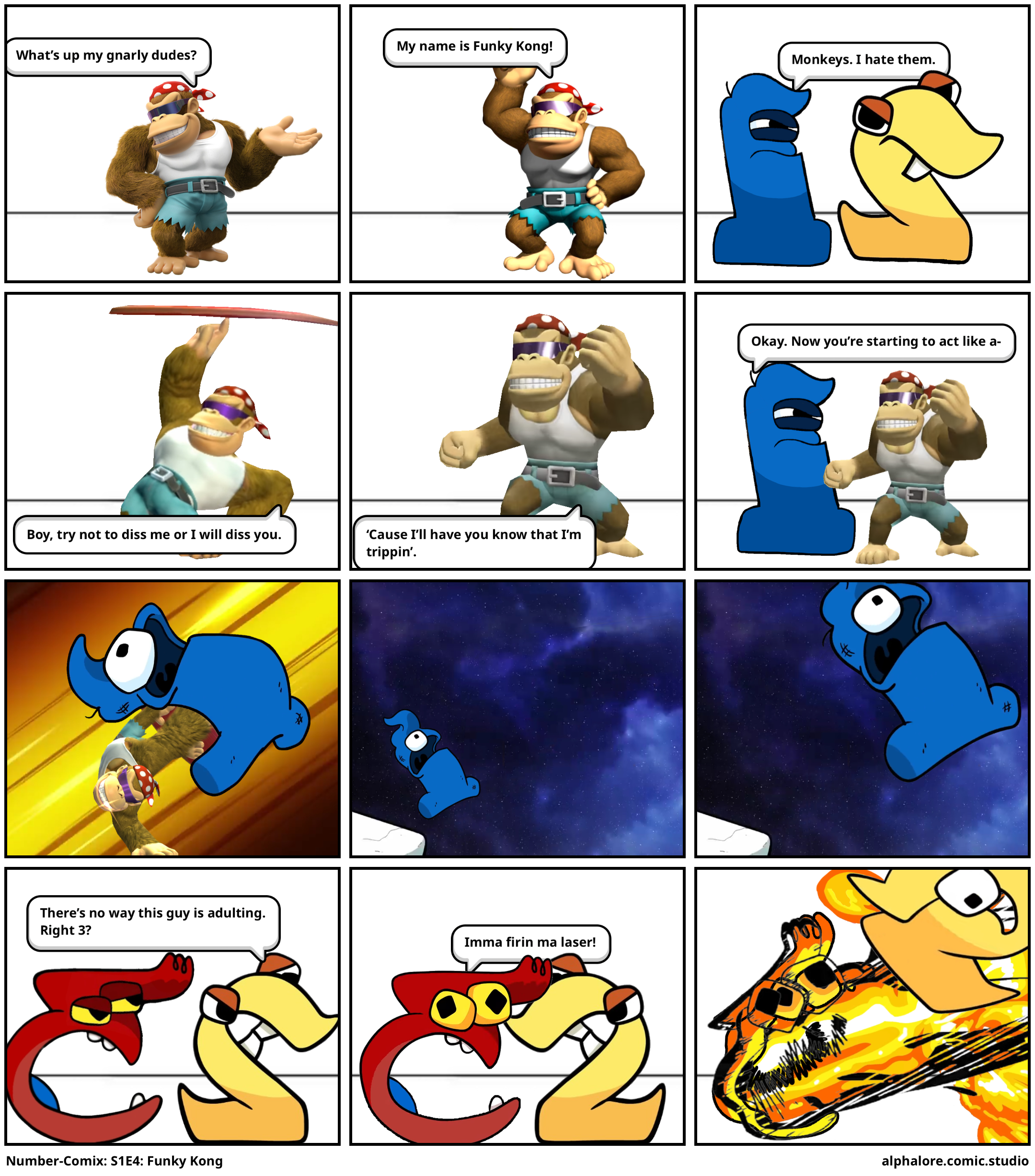 Number-Comix: S1E4: Funky Kong