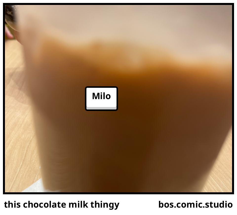 this chocolate milk thingy