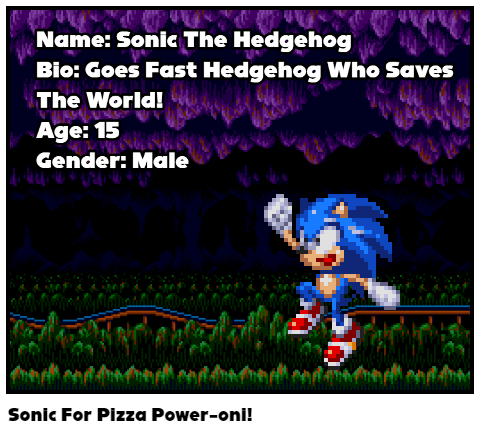 Sonic For Pizza Power-oni!