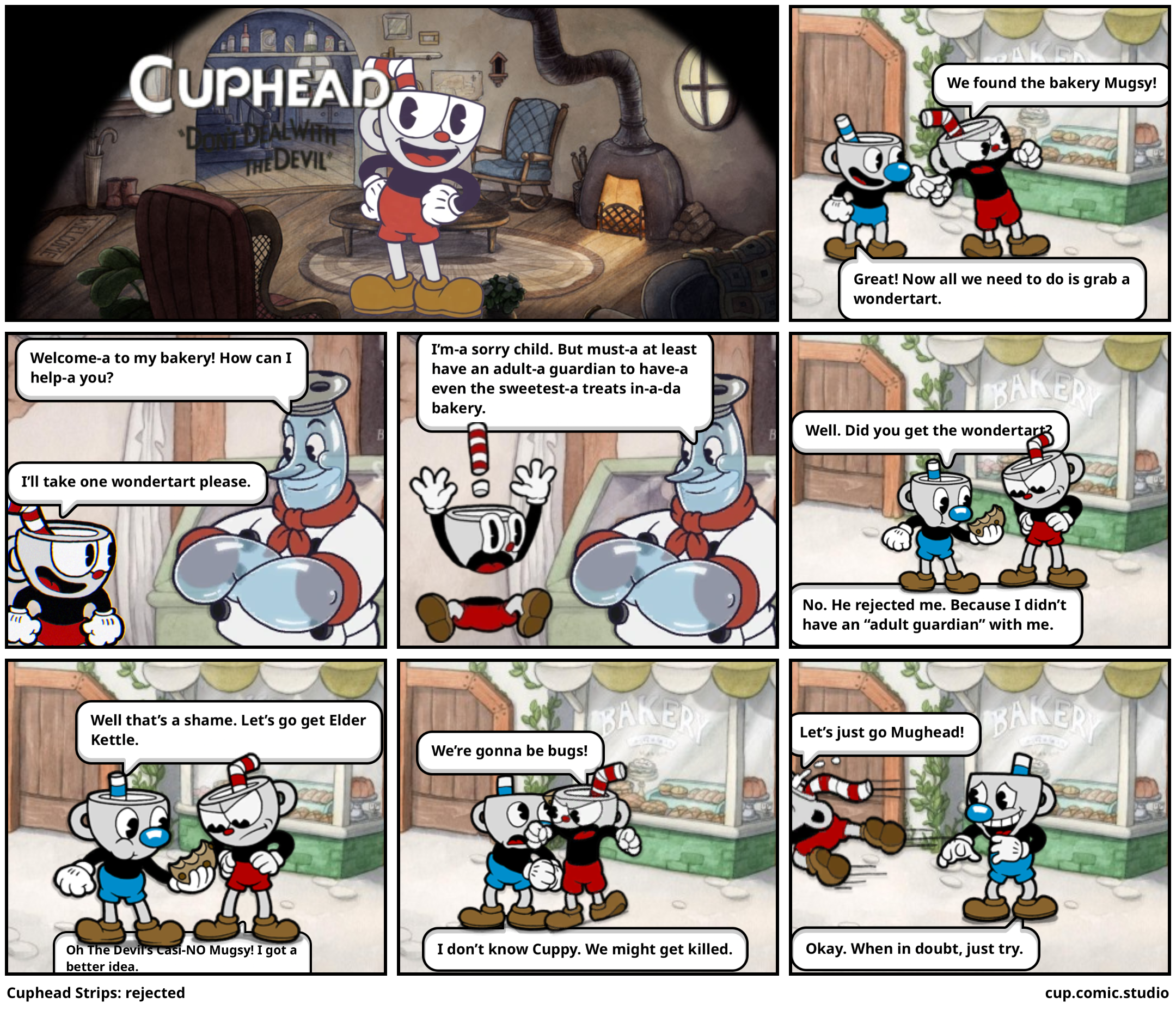 Cuphead Strips: rejected