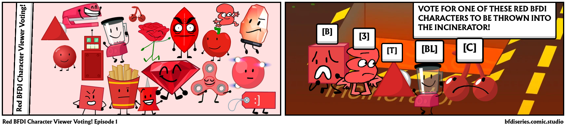 Red BFDI Character Viewer Voting! Episode 1