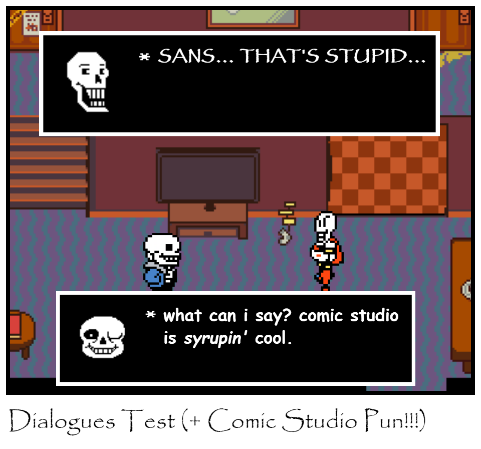 Dialogues Test (+ Comic Studio Pun!!!)