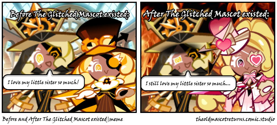 Before and After The Glitched Mascot existed|meme
