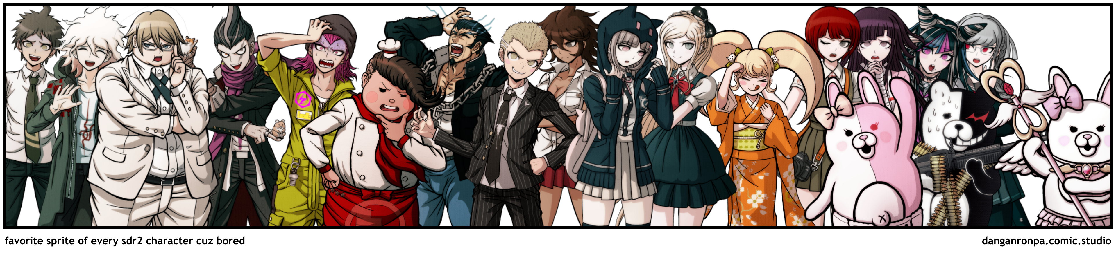favorite sprite of every sdr2 character cuz bored