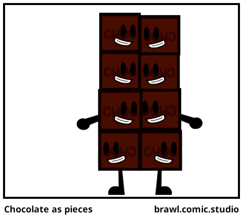 Chocolate as pieces