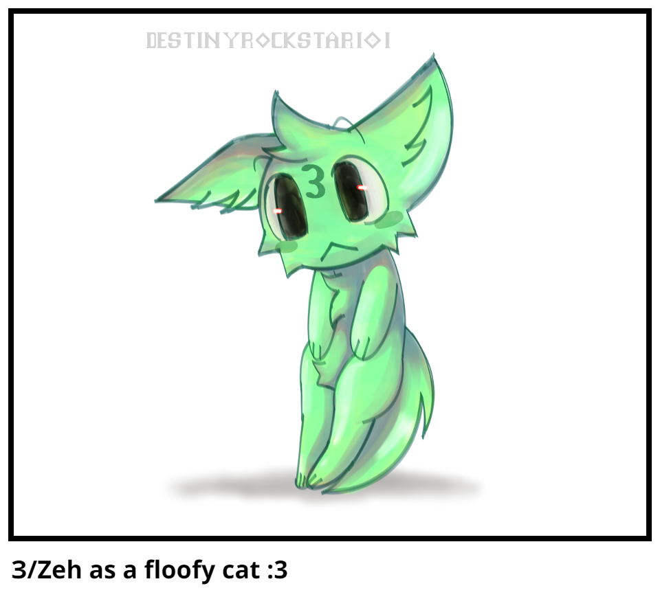 З/Zeh as a floofy cat :3
