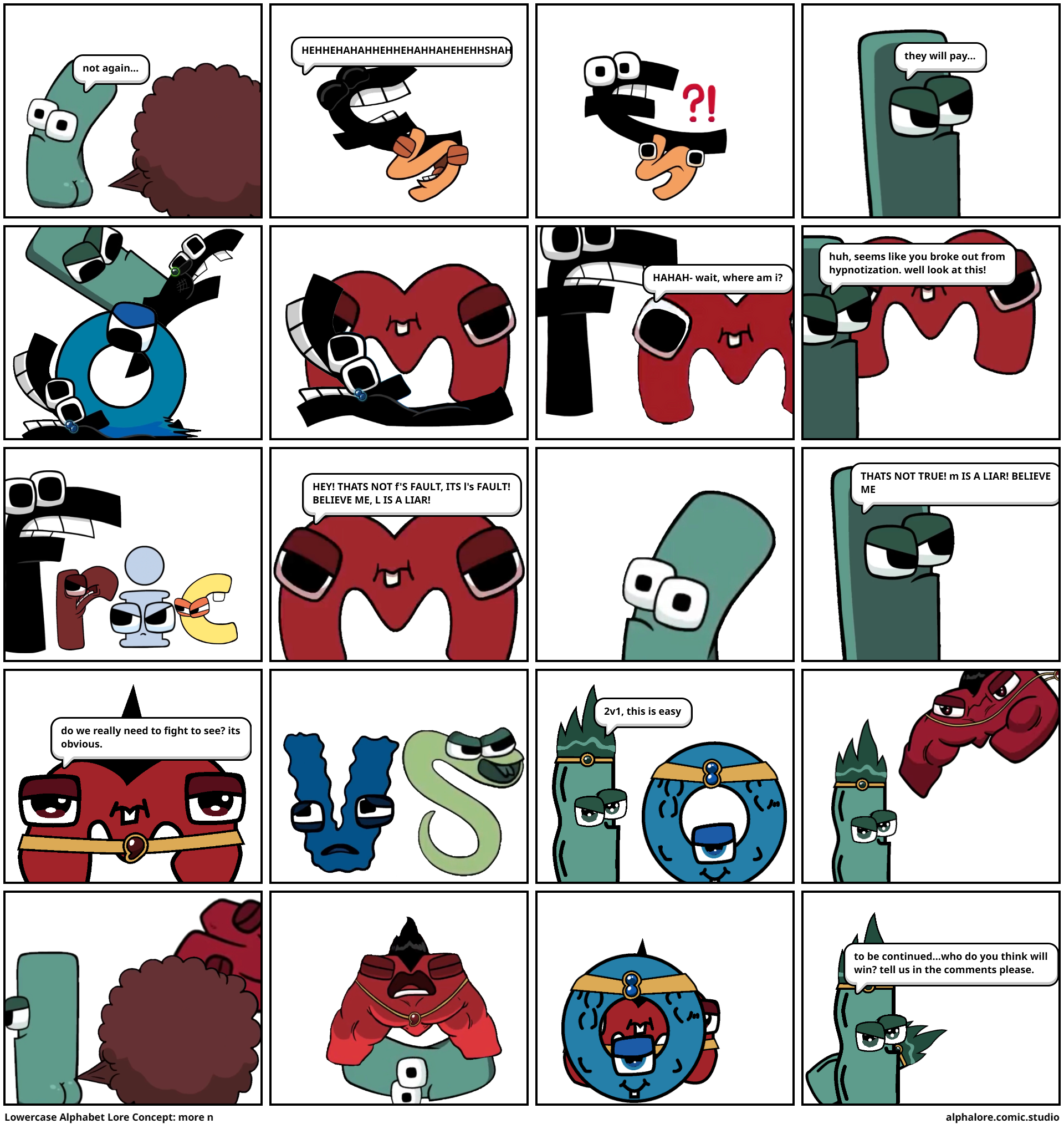 Lowercase Alphabet Lore Comic Studio - make comics & memes with Lowercase  Alphabet Lore characters