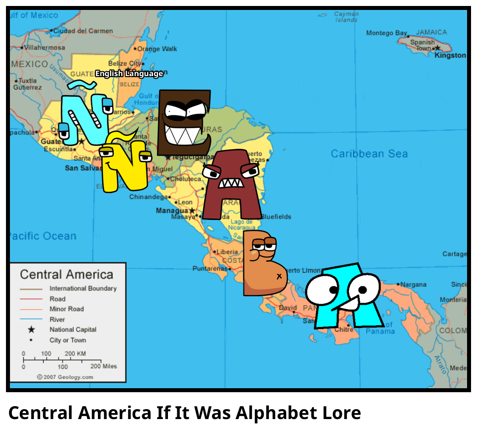 Central America If It Was Alphabet Lore