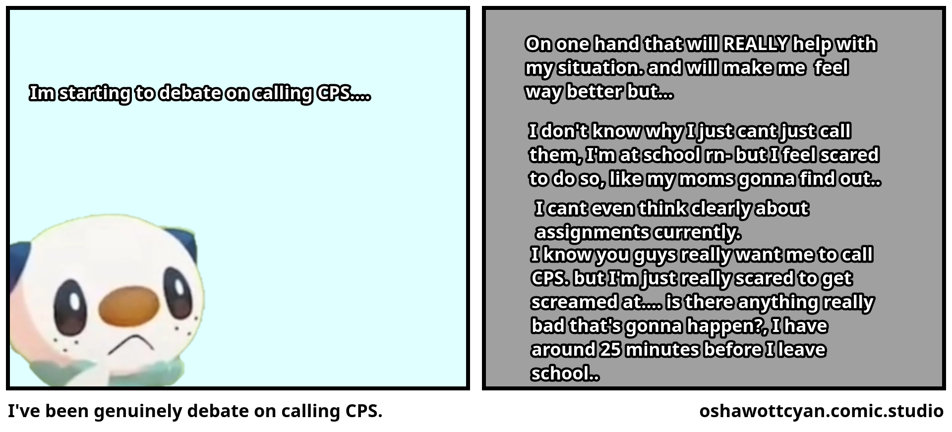 I've been genuinely debate on calling CPS.