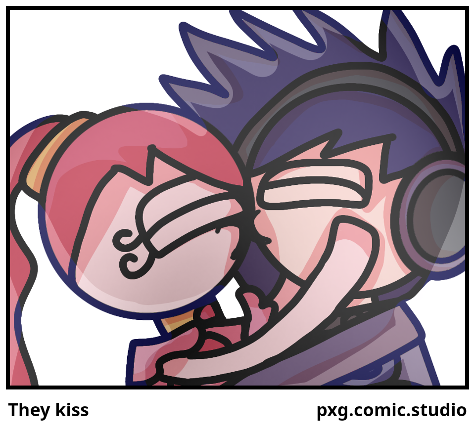They kiss 