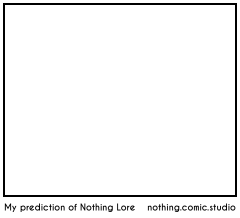 My prediction of Nothing Lore