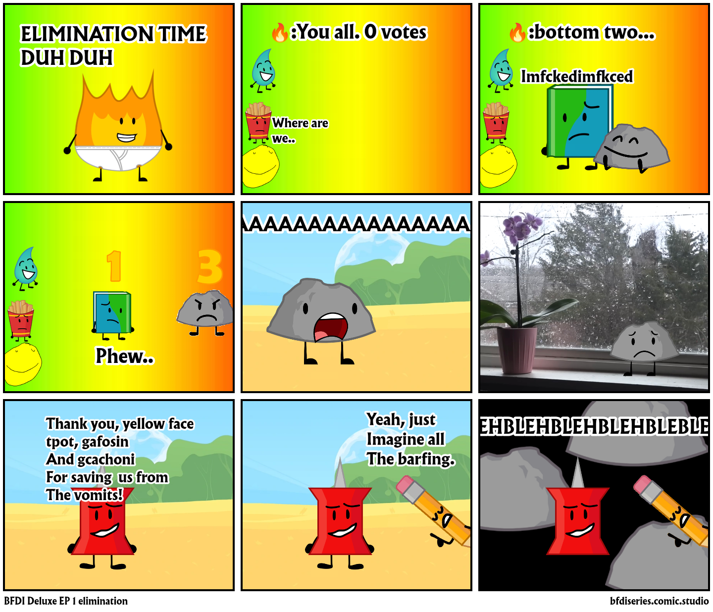 BFDI Deluxe EP 1 elimination