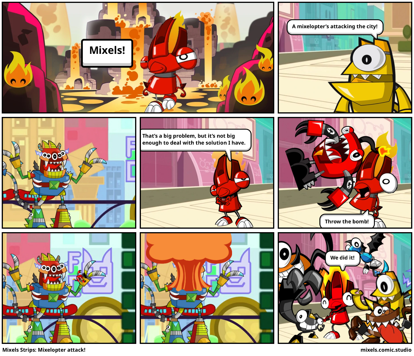 Mixels Strips: Mixelopter attack!