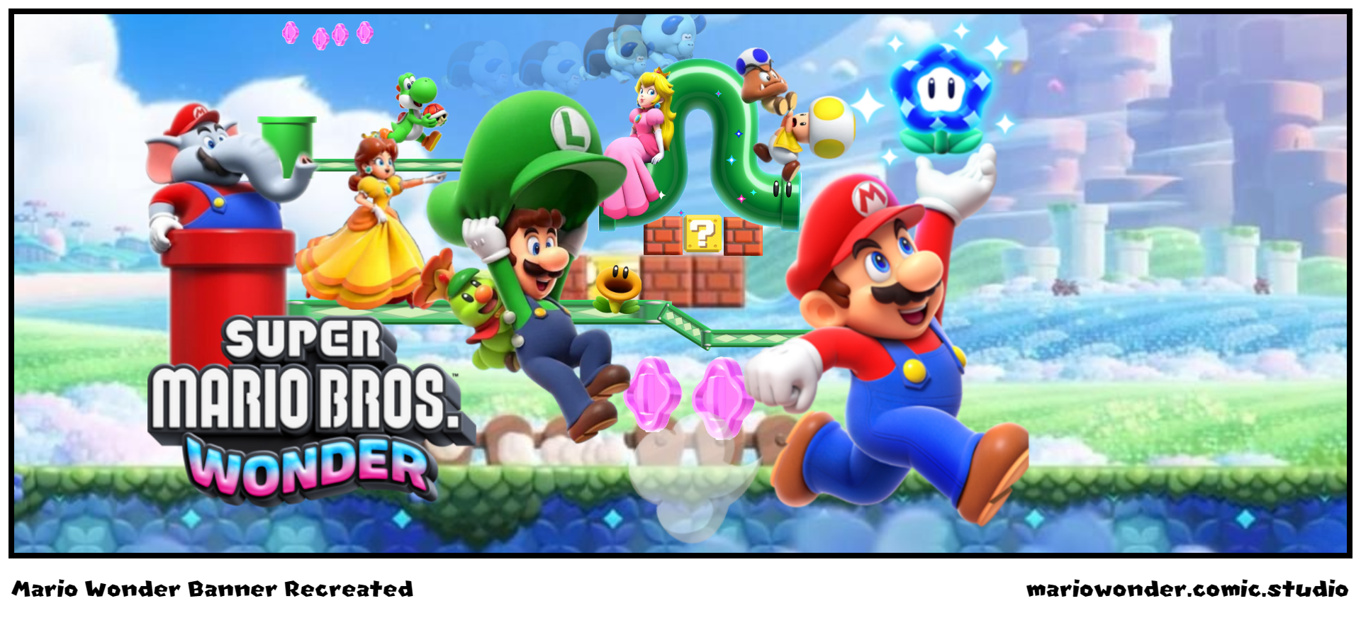 Mario Wonder Banner Recreated