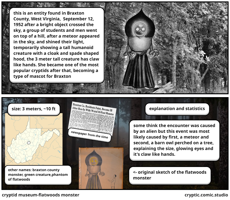 cryptid museum-flatwoods monster
